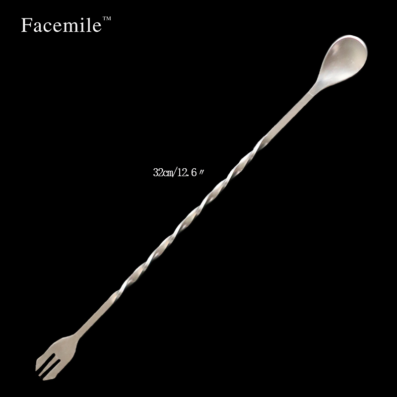 32Cm/26Cm Rvs Roerstokjes Cocktail Sticks Muddler Koffielepel Theelepel Roeren Mengen Pick Keuken Bar gereedschap: 32