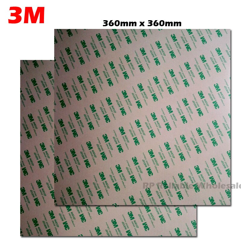 Tapete de Cinta de transferencia adhesiva de doble revestimiento para impresora 3D, placa de identificación de papel térmico, disipador térmico, grande, 3x360mm x 360mm, cuadrado, 3M, 468MP