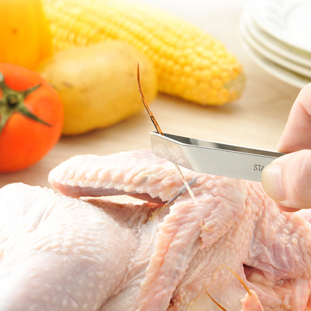 Kitchen handheld Hair Tong Remover Tweezer Fish Bone Clip Poultry Defeatherer Gooseneck Plucker