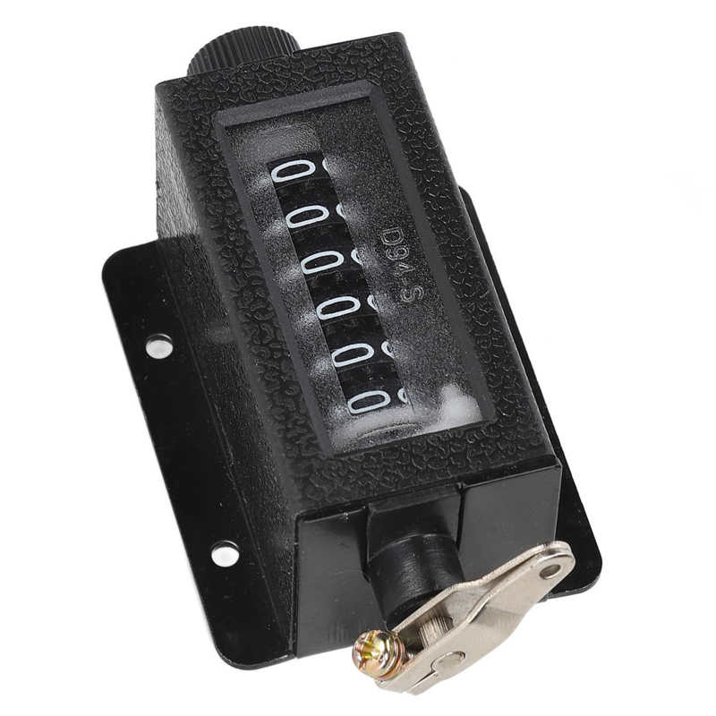 Mechanical Counter 6 Digit Hand Pull Stroke Tally Counter with Spring for Punch Press D94-S Manual Tally Counter
