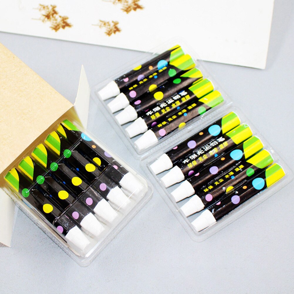 20pcs/box Teaching Tools Teacher Children Comfortable Grip Bright Color Toddlers Dust Free Chalk Office Marking Water Soluble