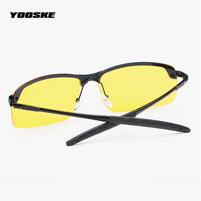 Yooske legering  uv400 mænds driver nattesyn beskyttelsesbriller solbriller kørsel mandlige kørsel solbriller til mænd antirefleks