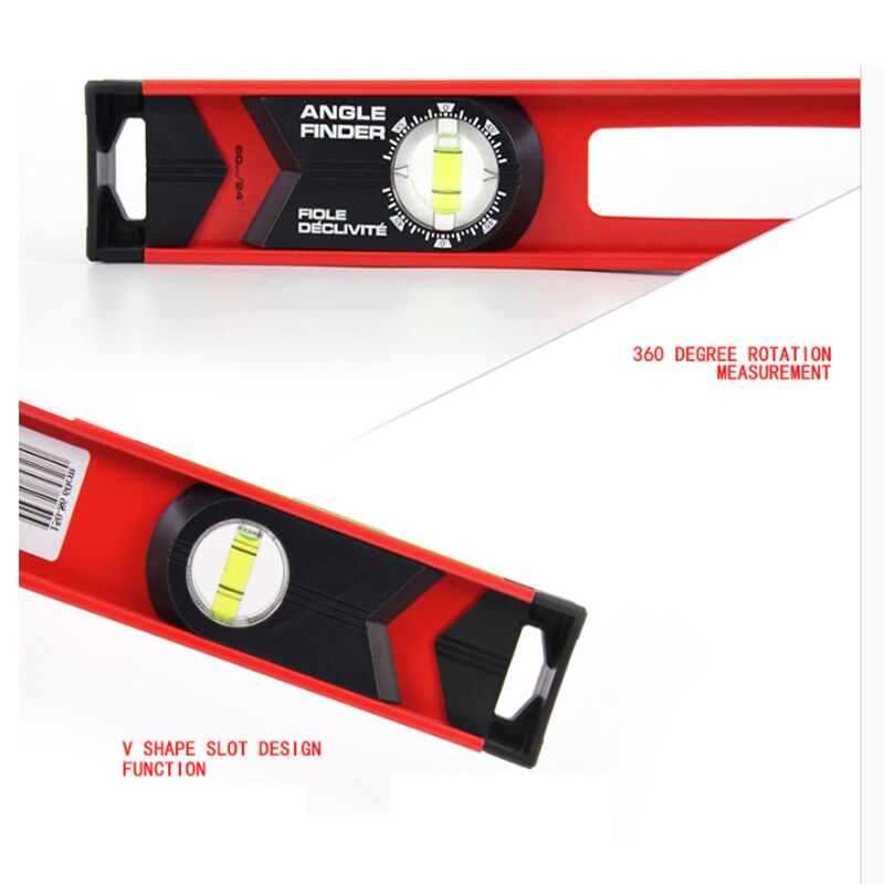 Regla de medición de nivel de aleación de aluminio KAPRO 40/60/80 CM con ángulo de burbuja de nivel de rotación de 360 grados herramienta buscador