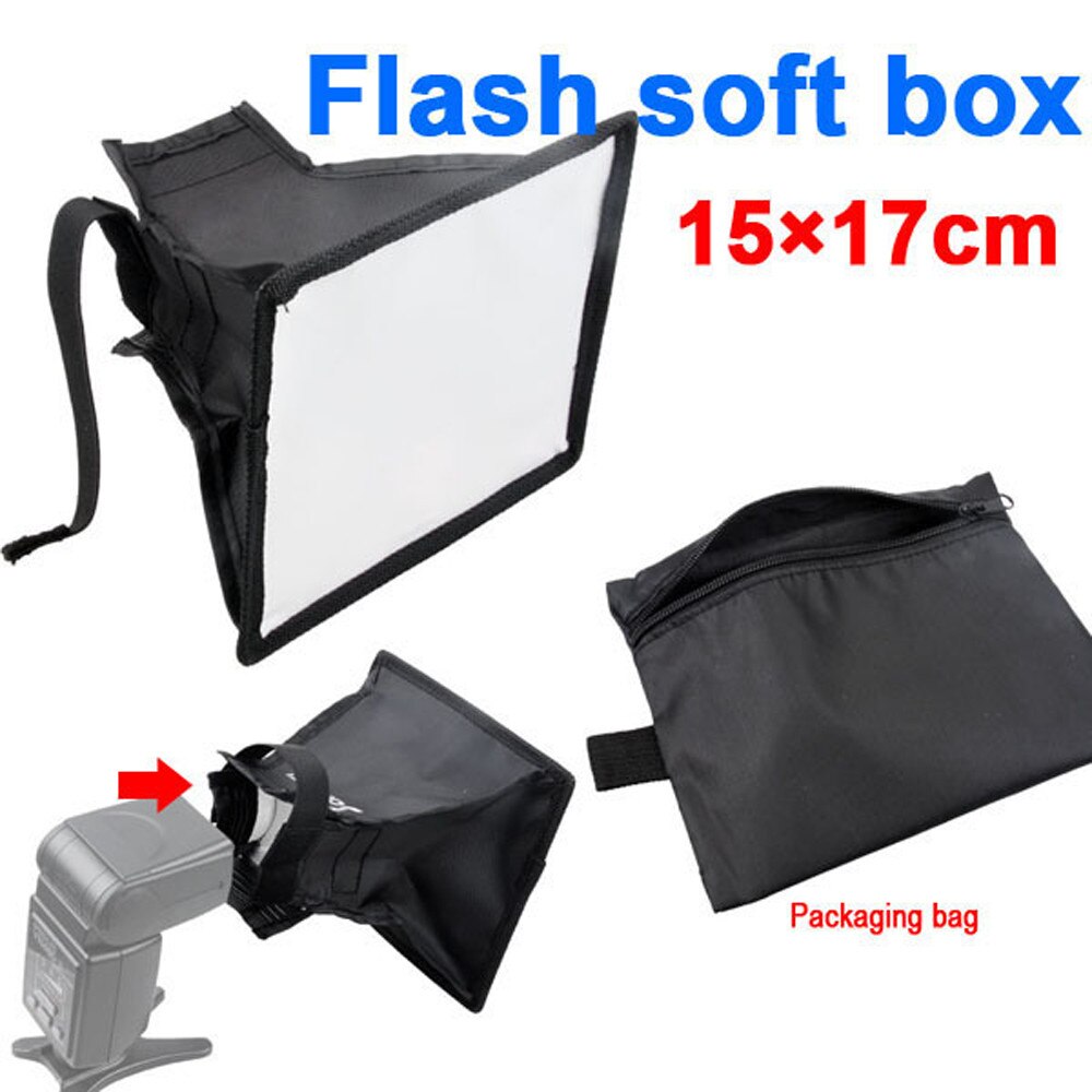 Soft Box Fotografie Lichten 15*17 cm Universele Mini Draagbare Softbox Diffuser Voor Flash Speedlite Flitser Verlichting