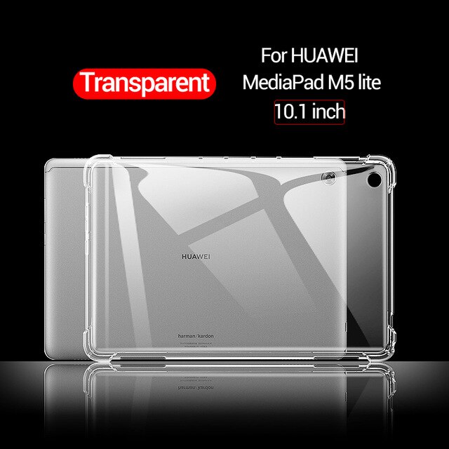 Shockproof Silicone Case for Huawei MediaPad MatePad T3 T5 T8S M3 M5 M6 Lite 8.0 8.4 10.1.8 Transparent Rubber Flexible Bumper: Huawei-M5 Lite 10.1