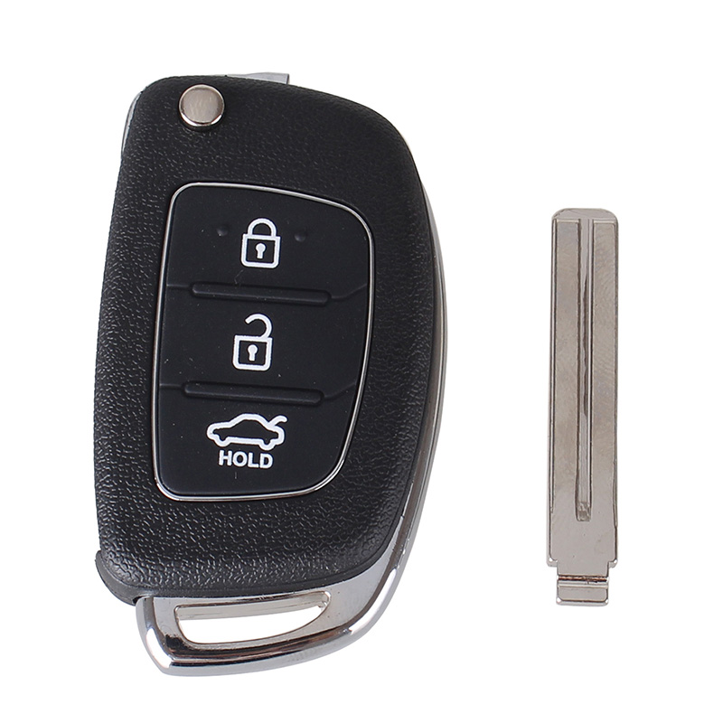 KEYYOU 3 botones Flip carcasa de llave a distancia de coche para Hyundai Santa Fe Solaris IX35 IX45 ELANTRA Santa Fe HB20 Verna: TOY40 Blade
