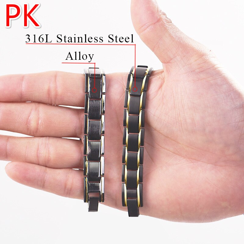 Reloj de pulsera magnético para hombre, pulsera clásica de acero de titanio antironquidos, para el cuidado de la salud, Anti ronquidos, para dormir y Roncar