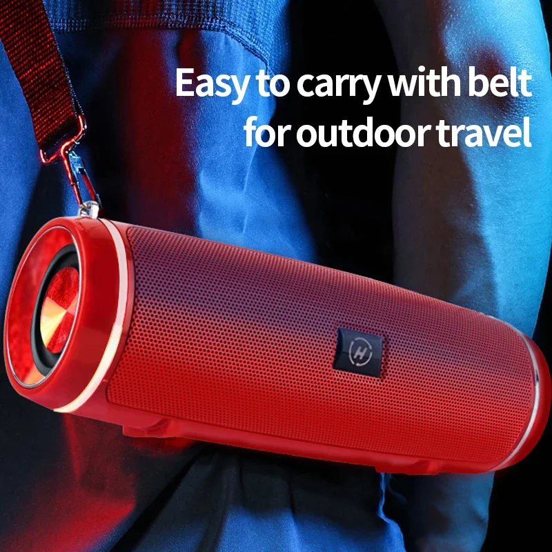 Caixa De Som - Altavoz inalámbrico portátil Bluetooth 200W Audio exterior de alta potencia 3D estéreo envolvente TWS FM voz RHDE