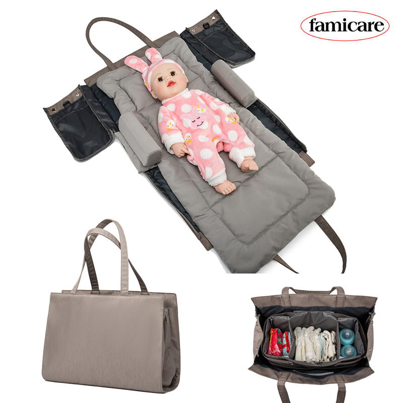 3 stücke einstellen Baby Windel Tasche Kleinkind Faltbare Krippe Reise Bett Tragbaren Bett-in-Bett Wiege Nest Matratze tasche Totes Mutter Taschen Hobos