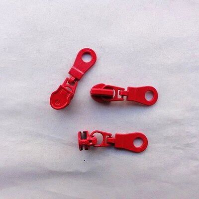 Cursori con cerniera Meetee 20 pezzi per cerniere in nylon 5 # borsa kit di riparazione con cerniera tasca di ricambio cerniere testa accessori per cucire fai da te ZT179: rosso