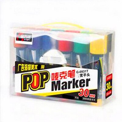 Reklame 6mm/12mm/20mm/30 mmpop mikrofon pen markør pen bred hoved pen: 12 farve 30mm