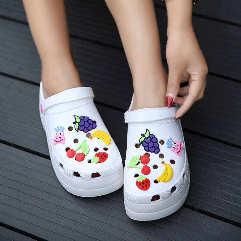 Kvinder sandaler gelé sko dame havesko strandsandaler hjemmesko sommer wedge komfortable sandaler dame slip-on flad sandal
