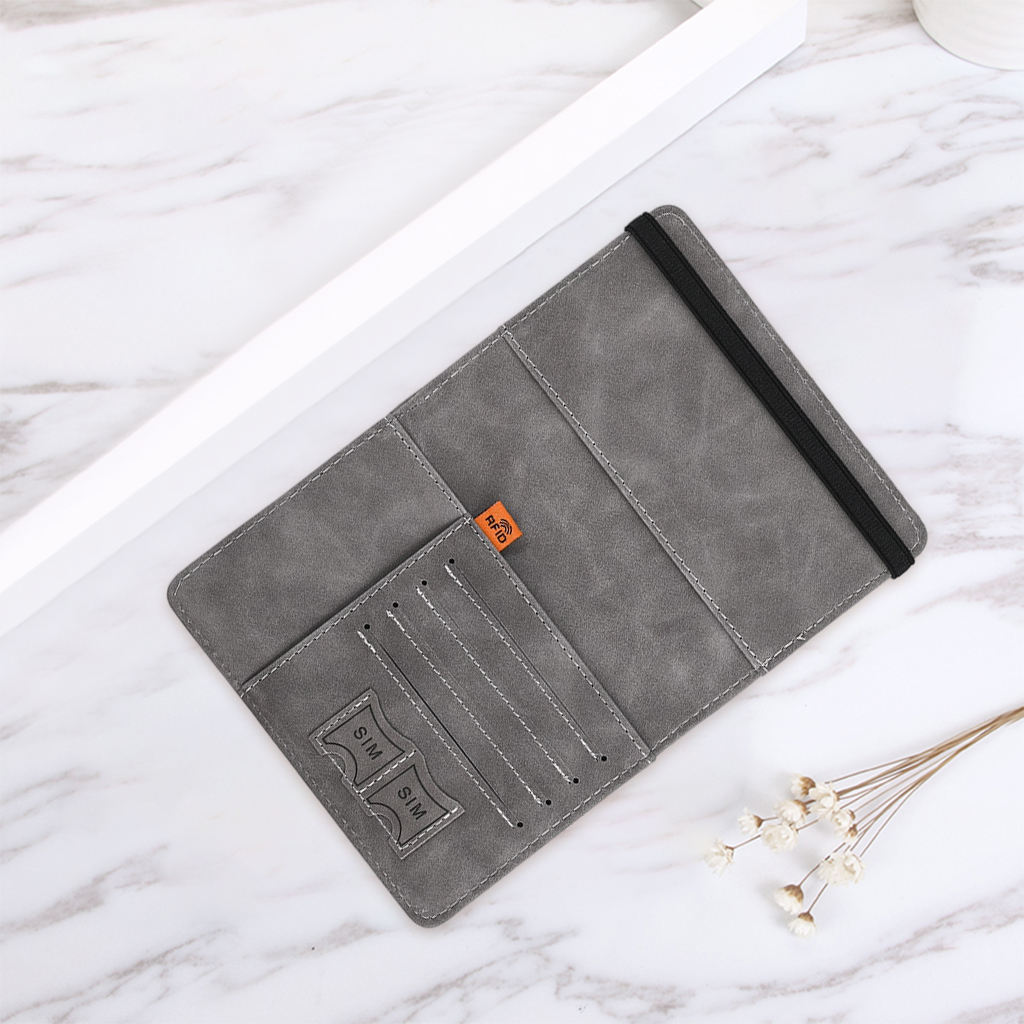 Tragbarer reisepasshalter für damen und herren, dokumentenorganizer, reisebrieftasche für zuhause, reisen und geschäftsreisen