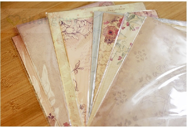 Papel de carta estilo europeo Retro, 80 hojas, 8 patrones, romántico, Vintage, carta de amor, saludos, papel de escritura