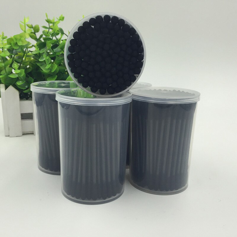 2 Packs Cotton Swab Black Bamboo Charcoal Cosmetic Remover Double Head Makeup Maquiagem Applicator Makeup Tool Accessories