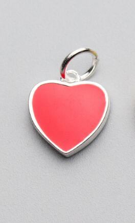 925 Sterling Zilver Rood Hart Decoratie Fancy Charms S925 Zilveren Vrouwen Ketting/Armbanden Hangers Diy Sieraden Maken Leverancier: silver 1pcs