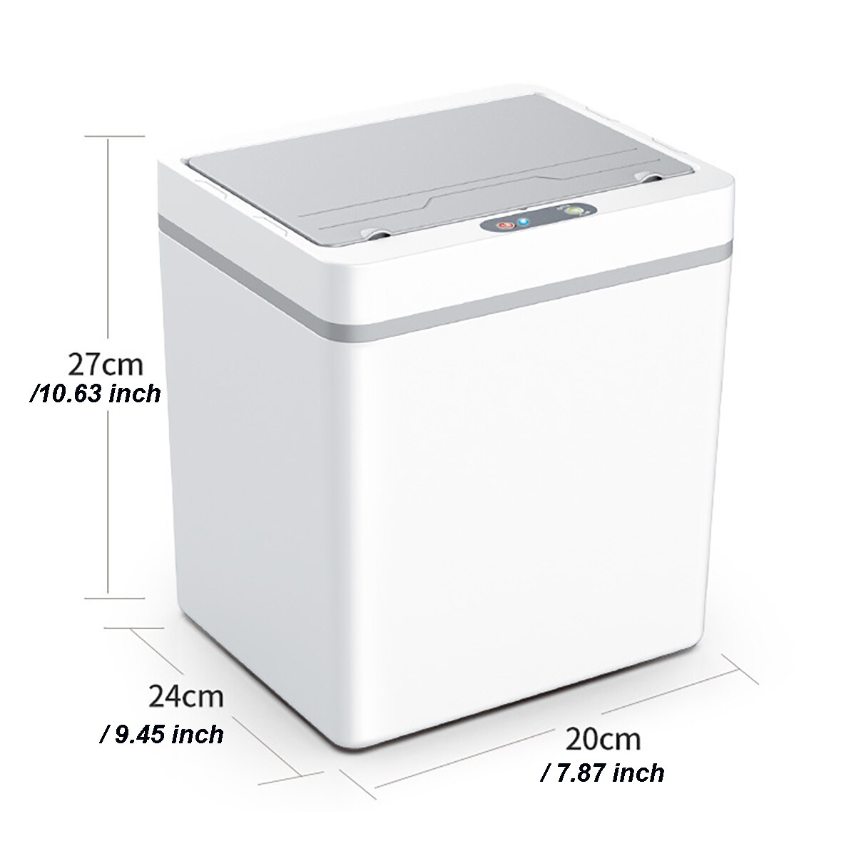 13L Induction Trash Can Automatic Touchless Infrared Intelligent Motion Sensor Waste Bin USB Rechargeable Household Trash Can