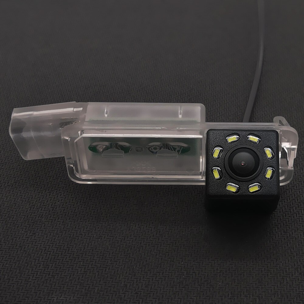 YIFOUM Dynamic Trajectory Tracks Car Rear View Camera For Volkswagen CC Eos Beetle Rabbit Scirocco Passat Golf 7 Phaeton Lamando: 8LED / Fixed Parking Line