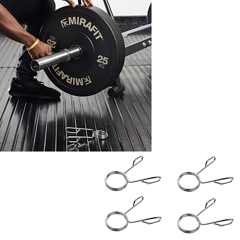 4PCS Olympic 2inch Spring Collar Weight Bars Clips Dumbbell Barbell Clamp Bar for Replacing Lost Or Damaged Collars
