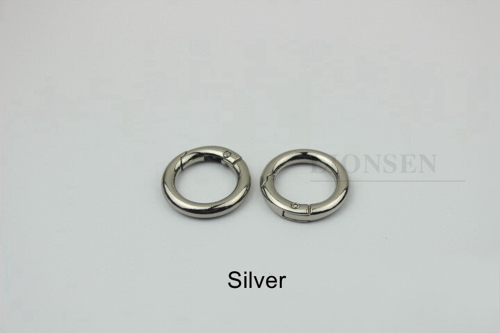 2PCS 20MM Metal Spring Gate O Ring Trigger Clasp Clips Snap Buckle Hook Keychain DIY Bag KeyRing Handbag Hardware Accessories