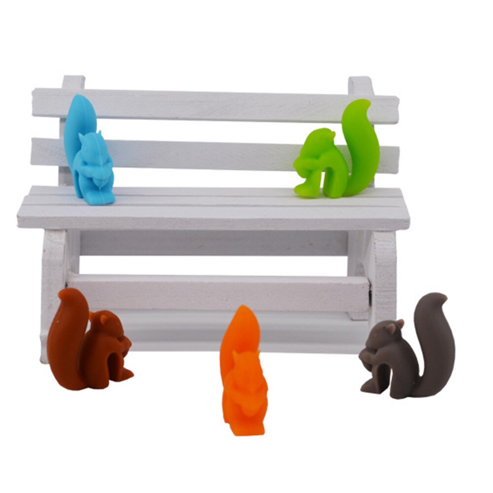 SUEF 1Stck Silikon Tee-ei Eichhörnchen Gerät Tee Tasche Hängen Schnecke Becher Tasse Clip Etikett Partei Neue Jahr Liefert Tee Zubehör
