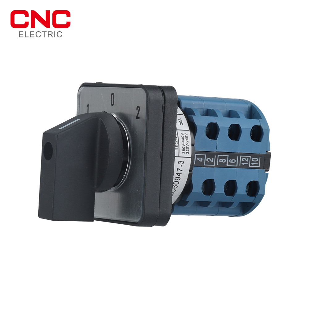CNC LW28-20 1-0-2 sélecteur commutateur rotatif 5-20A 220V commutateur universel 3 positions 3Knots commutateur d'inversion de moteur électrique