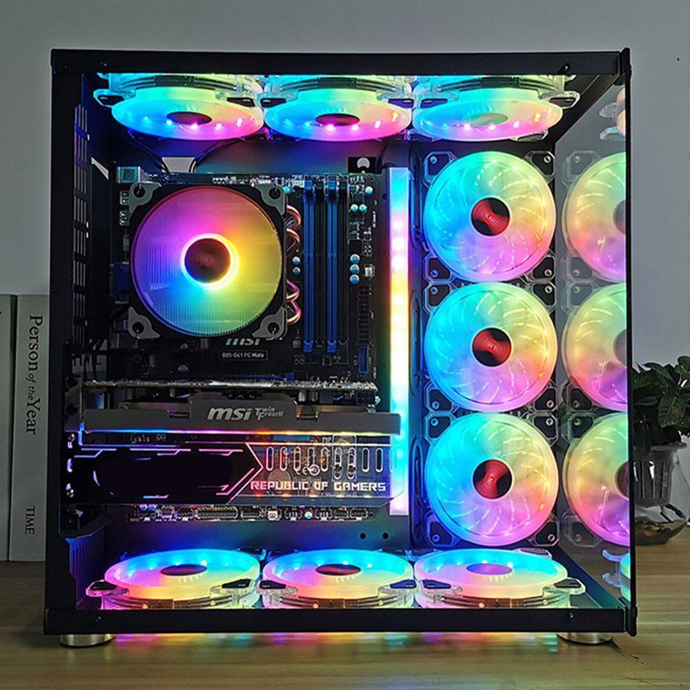 Aigo DR12 Pro Koeler Radiator Pc Case Fan Rgb 120Mm Ventilator Aanpassen Fan Speed Mute Ir Aura Sync Fan cooler Cooling Rgb Computer Fan