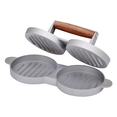 Stainless Steel Fast Meat Press & Kitchen Indispensable Pressing Meat Tool & Two Cylinders Simultaneously Pressing: Green