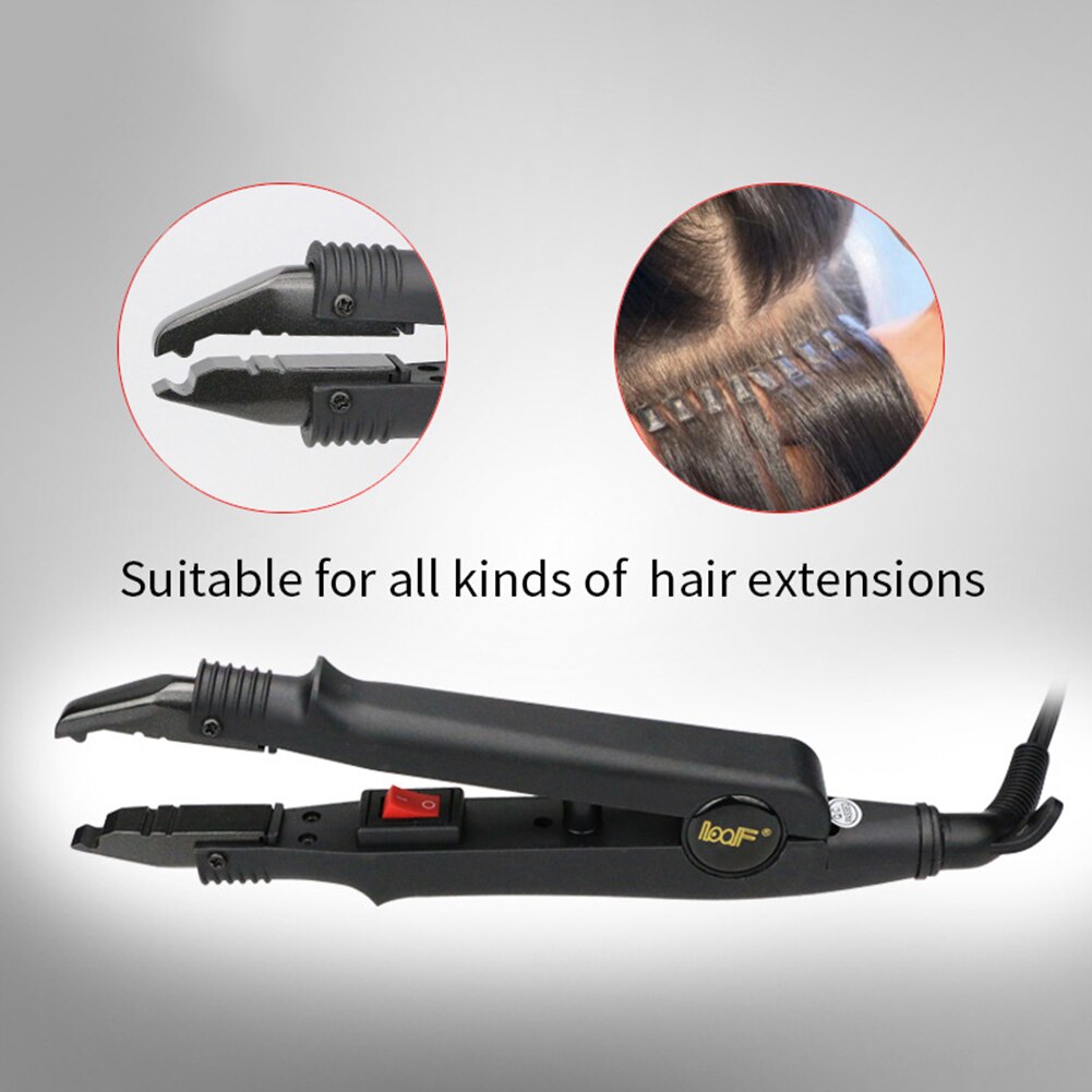 Hair extension iron keratin bonding tool fusion heat connector maskine temperatur fusion heat connector eu/us stik