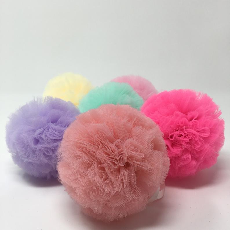 Pompon en tulle décoratif en vrac | 60 pièces Pompon taille 4cm-5cm autour de 2 pouces | Pompon taille de 4cm à 5cm