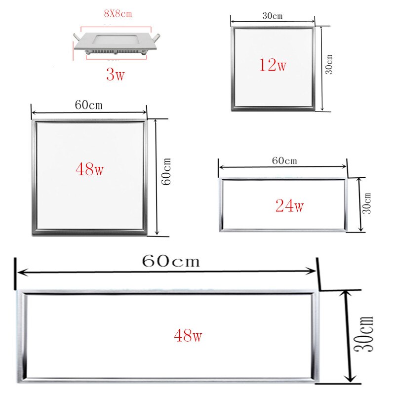 Integrated ceiling led lights flat lights aluminum slabs ceiling lamps embedded kitchen panel lights bathroom waterproof lights