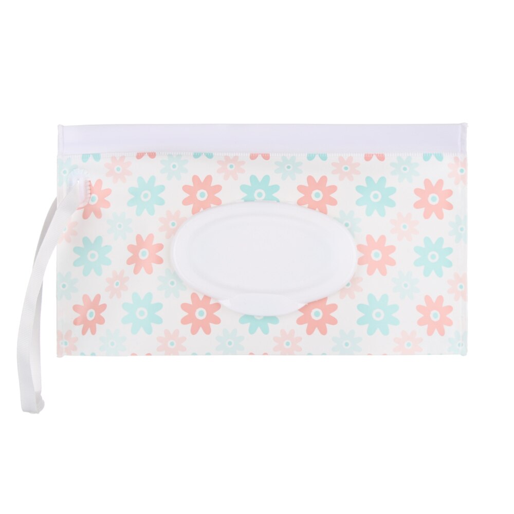 Nouvelles lingettes étui de transport embrayage propre lingettes humides sac cosmétique pochette facile à transporter Snap-Strap boîte à mouchoirs bébé poussette accessoires: 13