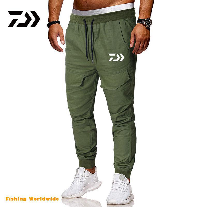 Neue Daiwa Angeln Hosen draussen Sport Atmungsaktiv Männer Sport Wandern Camping Angeln Lange Hosen Multi-Tasche Angeln Hosen: 31 / S