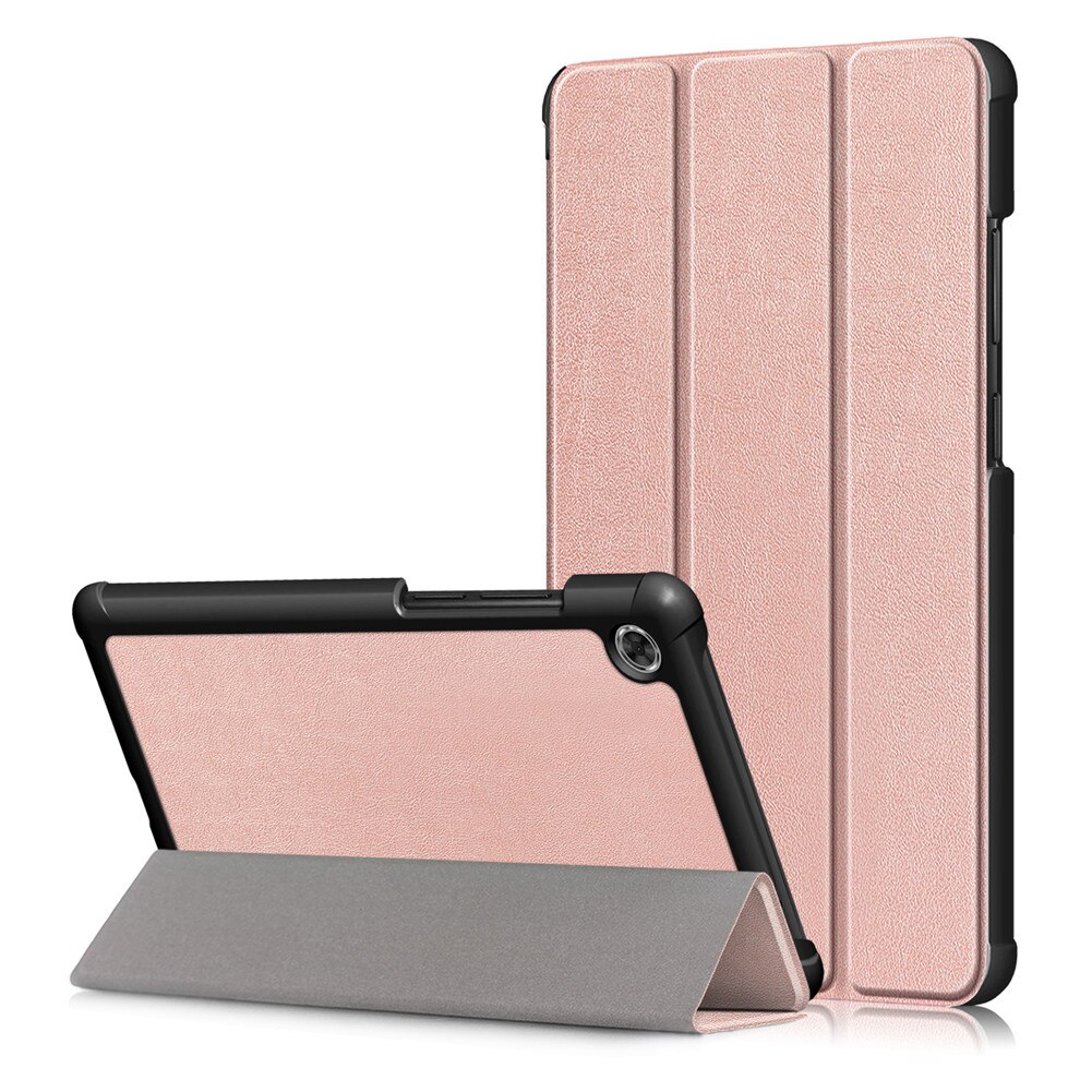 Tablet Case for Lenovo Tab M7 - PU Leather Folio Cover - Drop & Dust Resistant: Rose Gold