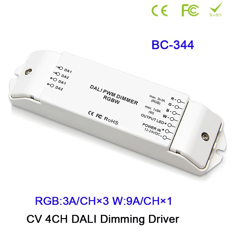CV DALI 1CH/3CH/4CH Dimming/RGB/RGBW Dimming Driver Led Dimmer Controller Controller for led strip tape light,DC12-24V: BC-344