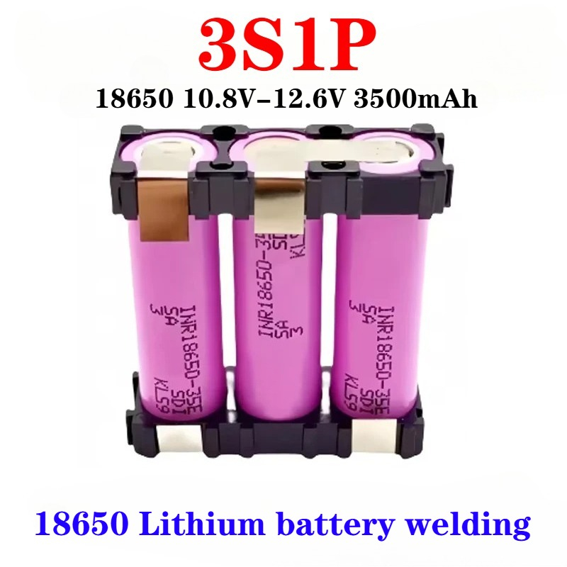 Paquete de batería de litio 18650 18650-35e personalizado 7,4 V ~ 25,2 V 3500MAH/7000MAH 2S1P 2S2P 3S1P 3S2P-6S1P 6S2P soldadura de batería 6S2P: Gris