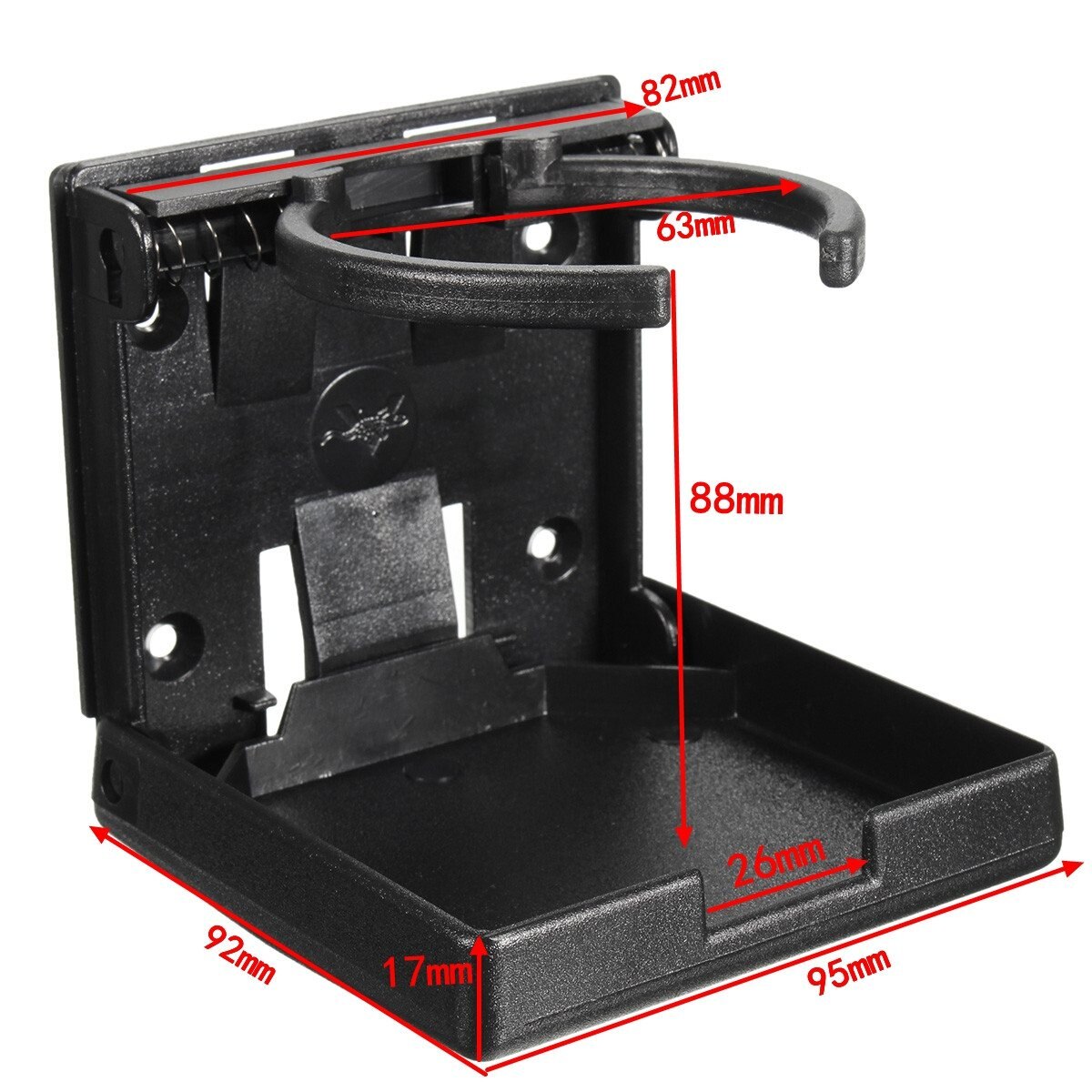 Verstelbare Vouwen Bekerhouder Boot Marine Caravan Auto 4x4 RV Cup Wit Zwart
