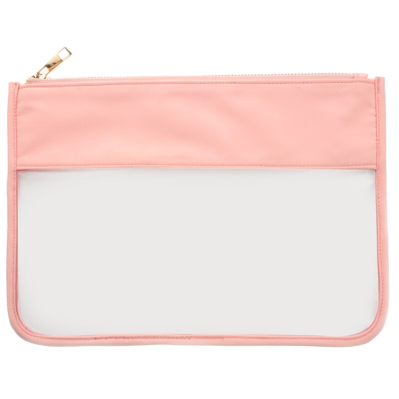 Przezroczysta kosmetyczka przenośna kosmetyczka podróżna pędzel kosmetyczny futerał do przechowywania o dużej pojemności kosmetyczka Snack Pack: Baby Pink