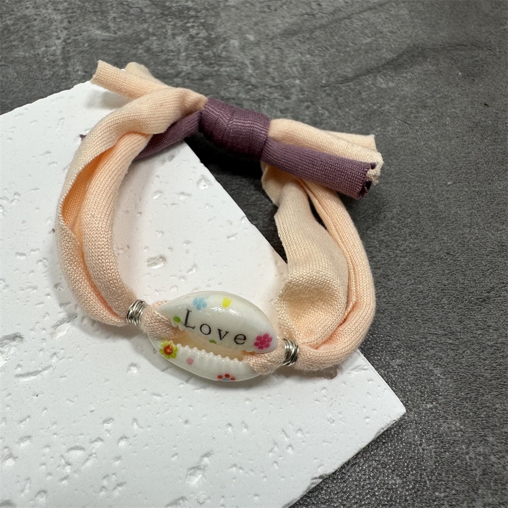Bracciale con ciondoli a conchiglia a pois Linea di cotone colorata Braccialetti con corde intrecciate fatte a mano per gioielli da donna, uomo e bambino: Verde Dragonly