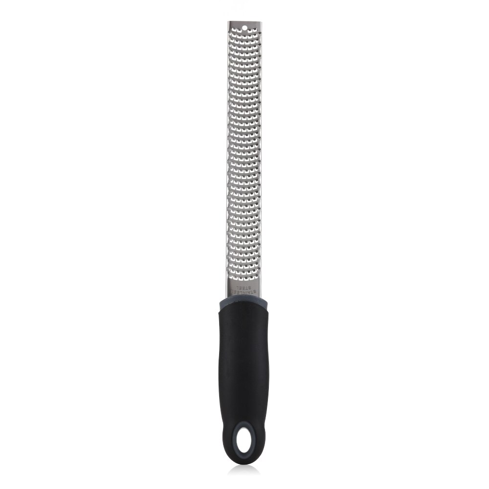 Rallador de queso de molino de acero inoxidable rallador de limón rallador de Chocolate pelador de cítricos herramientas de pelador de frutas y verduras utensilios de cocina: black