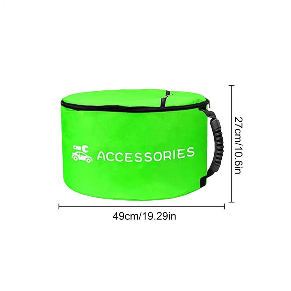 RV Sewer Hose Storage Bag With Double Zipper Foldable Rv Hose Storage Organizer RV Accessories For Waste Tools Camping: green