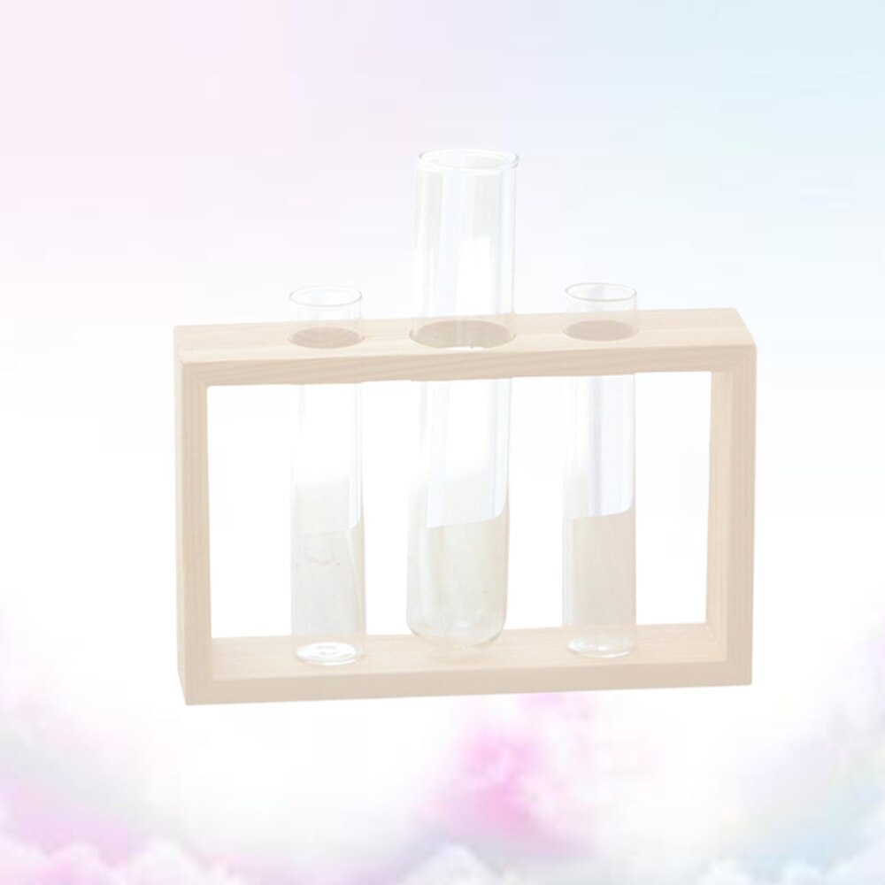 Glass Tube Vase Desktop Decoration Flower Arragement Flower Tube Table Ornament Biege (Single Tubes)