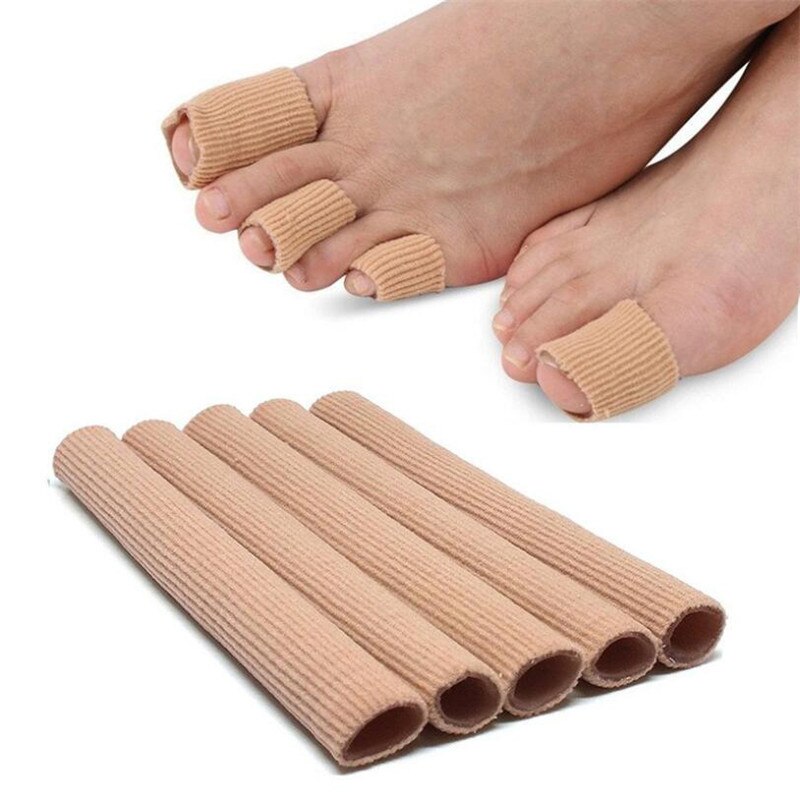 Stoff finger tåbeskytter separator applikator pedikyr mais callus remover hånd smertelindring myk silikonrør fotpleieverktøy