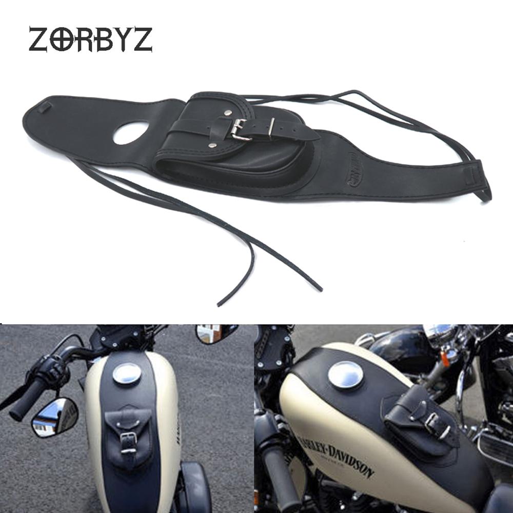 Capa de couro pu para harley sportster xl883 4.5, tampa do tanque com 1200 galões