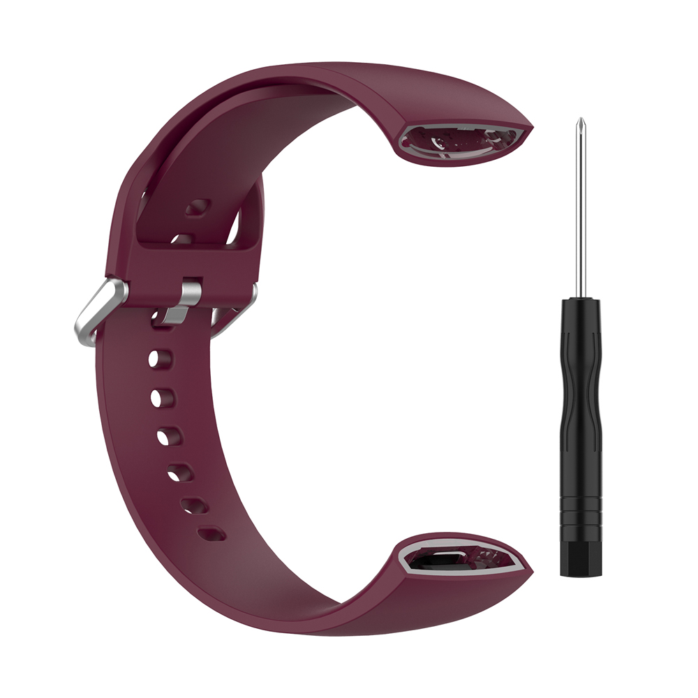 Bracelet intelligent de rechange en Silicone pour montre Huami Amazfit X, accessoires: Red wine / L 20cm