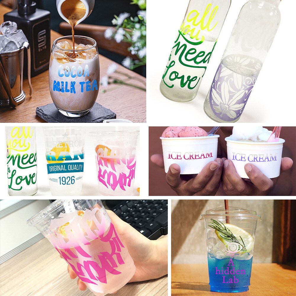 Vinilo adhesivo que cambia de Color, baja temperatura, cambio de Color, vinilo permanente para tazas, calcomanías, tazas, botellas, pegatinas Cricut DIY