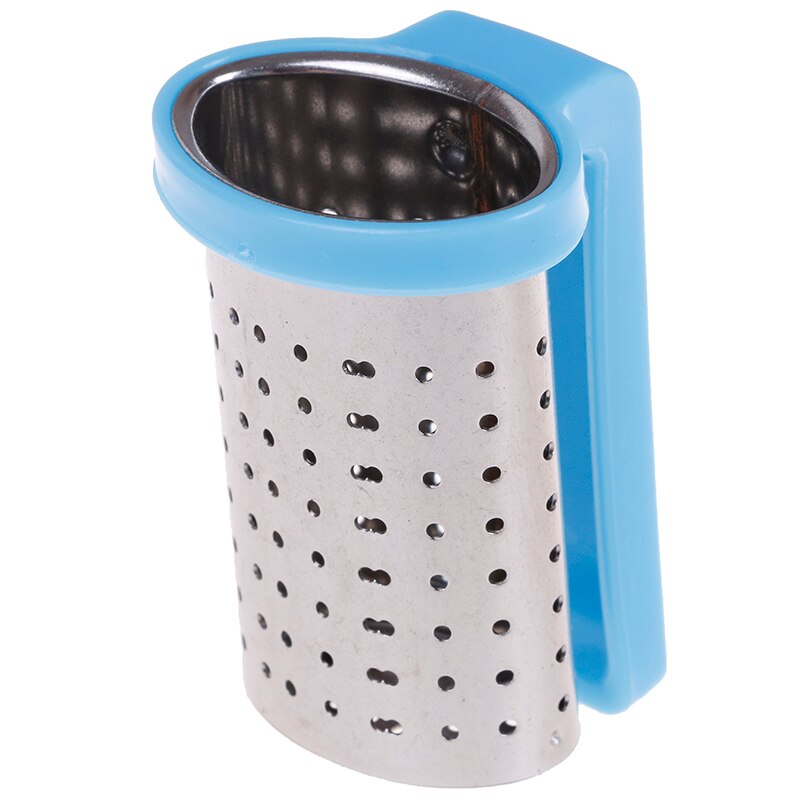 1PC Reusable Tea Infuser Stainless Steel With Handle Tea Strainer Teapot Tea Bag Infuser Filter Household Tea Brewing Making: Blue