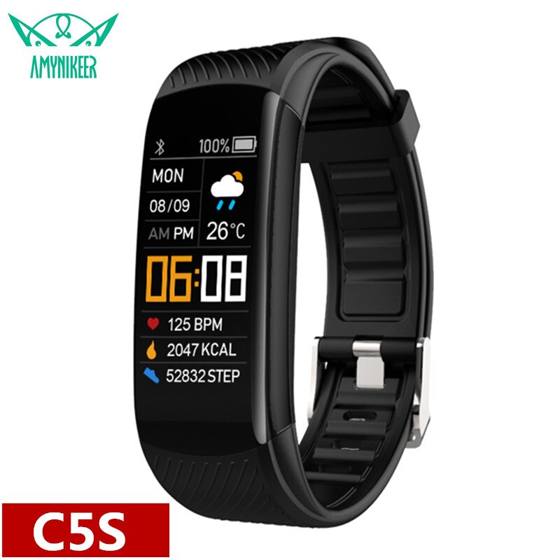 Amynikeer Smart Armband C5S Fitness Armband Fitness Tracker Hartslagmeter Stappenteller Calorie IP67 Waterdichte Slimme Band