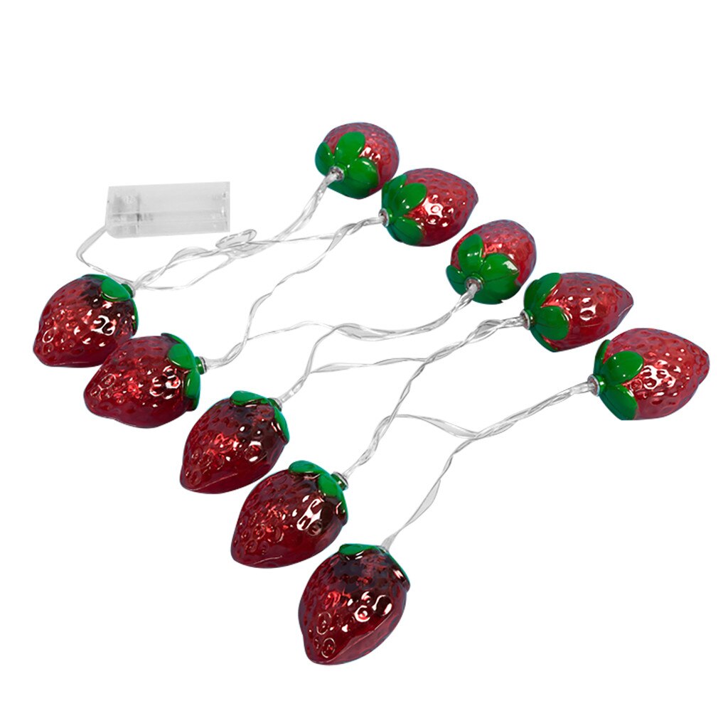 Tira de luces LED para frutas, fresa roja, decoración para habitación de niños, lámpara impermeable, Lámparas de jardín, 3,2