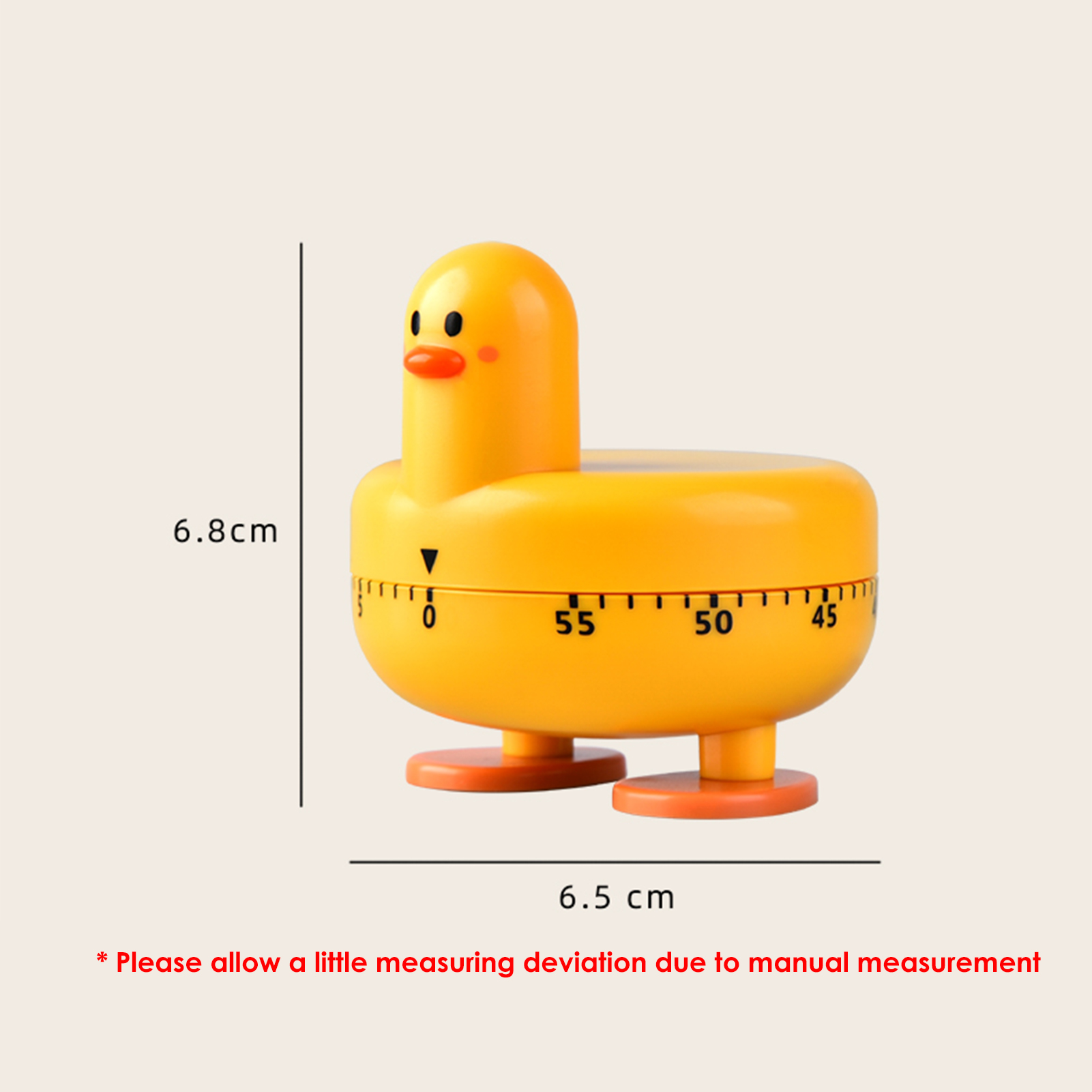 Kitchen Mechanical Timer Students Mini Lovely Duck Appearance Rotatable Time Reminder